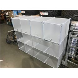 PLASTIC 12 CUBE STORAGE UNIT