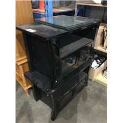 PAIR OF TV STANDS (PARTS)
