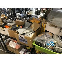 SHELF LOT OF ASSORTED AUDIO PARTS & ACCESSORIES