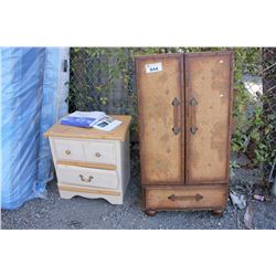 BOOKCASE AND NIGHT STAND