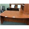 Image 2 : CHERRY BOW FRONT U-SHAPE EXECUTIVE DESK, HUTCH NOT INCLUDED