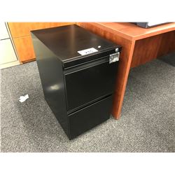 BLACK 2 DRAWER FILING CABINET