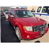 Image 2 : 2009 FORD ESCAPE, RED, 4DRSW, GAS, AUTOMATIC, VIN#1FMCU93779KC45180, 113,840KMS,