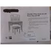 Image 2 : CHARLOTTE VANITY SET WITH POWER STRIP USB CHARGER
