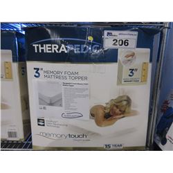 THERAPEDIC 3" MEMORY FOAM MATTRESS TOPPER