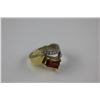 Image 2 : ONE LADIES CUSTOM MADE 18KT YELLOW GOLD AND WHITE GOLD NATURAL ORANGE SPINEL AND DIAMOND SET DRESS
