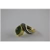 Image 2 : ONE LADIES CUSTOM MADE 18KT YELLOW GOLD AND WHITE GOLD NATURAL DEMANTOID GARNET AND GREEN COLOUR