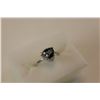 Image 2 : CERTIFIED OCEAN BLUE MYSTIC TOPAZ AND DIAMOND RING, 1.1CT TRILLION CUT, 2 DIAMONDS, INCLUDES