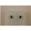 Image 2 : NEW PURPLE AMETHYST AND DIAMOND STUD EARRINGS, OVAL CUT, RICH DEEP LAVENDER, POST & BUTTERFLY
