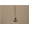 Image 2 : BABY BLUE TOPAZ AND DIAMOND NECKLACE, SQUARE CUT, 1CT, VS CLARITY