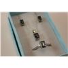 Image 2 : NEW 3 PIECE MATCHING TOPAZ SET, EMERALD CUT EARRINGS, NECKLACE AND RING, LIVELY COLOURED MYSTIC