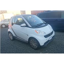 2013 SMART CAR FORTWO, WHITE, 2DRCP, GAS, AUTOMATIC, VIN#WMEEJ3BA9DK628791, 67,868KMS,