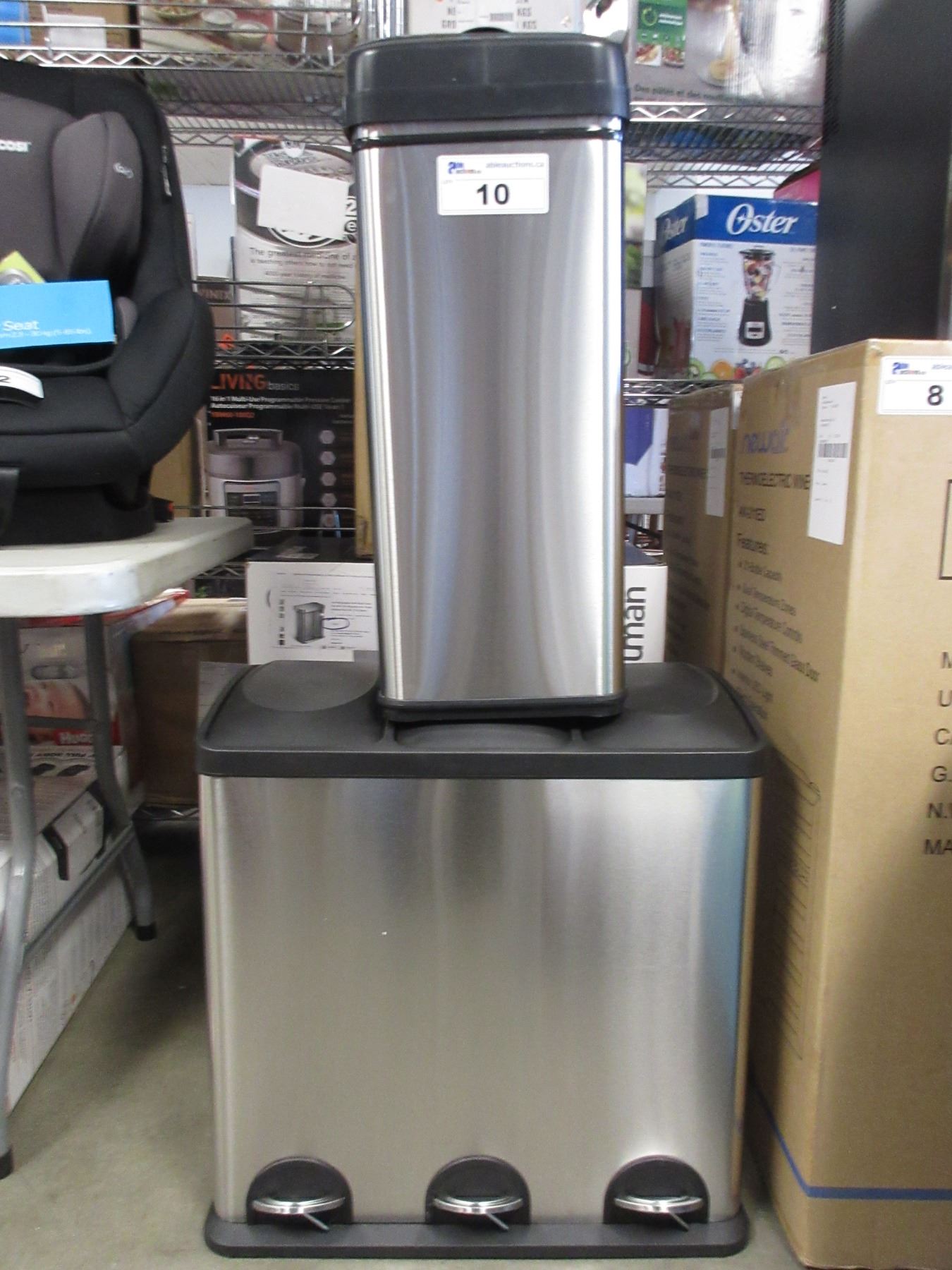Simple Human Stainless Steel Garbage Can Touchless Sensor Trash Can