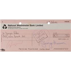 George Harrison Signed Check