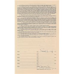 Jimi Hendrix Signed Document