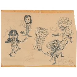Jethro Tull Signed Sketch