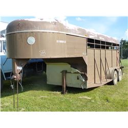 1988 BERGEN 16' TANDEM AXLE STOCK TRAILER