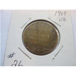 1907 Canadian Large Cent