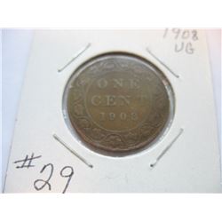 1908 Canadian Large Cent
