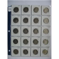 Page of 20  Half Dollar Coins - All different Dates