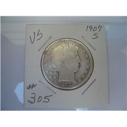 U.S.  1907S Barber Half Dollar