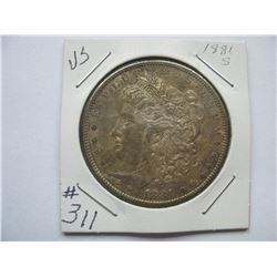 U.S.  1881S   Morgan Silver Dollar