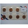 Image 1 : U.S. 1982 Lincoln Cent Set - 7 Different types