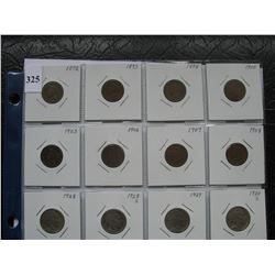 U. S. Indian Head Cent (8) & U.S. Buffalo Nickels (12) - All Different