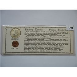 U.S. Set  Kennedy - Lincoln - Silver Half Dollar and Cent Set