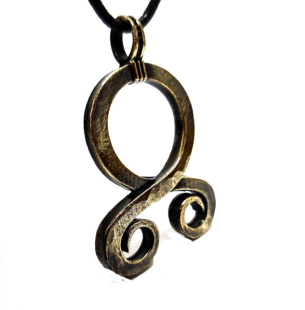 Troll Cross Vikings Protection Pagan Norse Pendant, Viking Pendant Brass Jewelry