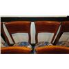 Image 8 : Approx. 21 Wooden Dining Chairs w/ Blue/Tan/White Upholstered Seats\