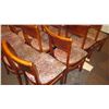 Image 8 : Approx. 21 Wooden Dining Chairs w/ Red/Tan Upholstered Seats