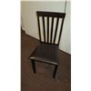 Image 8 : Approx. 20 Dark Wood Dining Chairs w/ Black Padded Seats