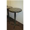 Image 2 : Qty 4 Round Faux Marble-Covered Tables w/Metal Base