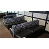 Image 2 : 11 Pcs Blue/White/Black Upholstered Booth Seats (3 Sizes: Approx. 49", 48", and 32")