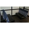 Image 8 : 11 Pcs Blue/White/Black Upholstered Booth Seats (3 Sizes: Approx. 49", 48", and 32")