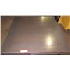 Image 2 : Square Wood Table w/ Folding Leaves 35"X35" (66"L w/ Leaves Extended)