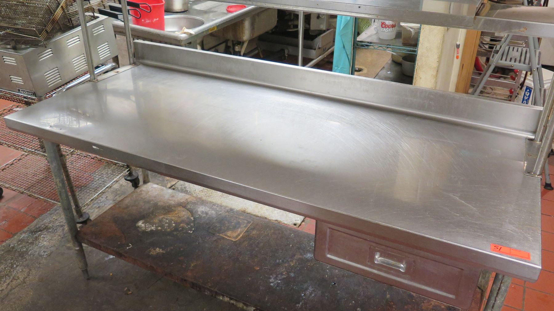 Stainless Steel Prep Table W Drawer Shelves 72 X 30 Table Height 35 stainless-steel-prep-table-w-drawer-shelves-72-x-30-table-height-35