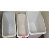 Image 2 : 3 Rolling Plastic Storage Bins