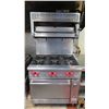 Image 1 : Imperial 6-Burner Range and Oven w/ Salamander 36" x 34"D, Range Ht 31", Overall Ht 73"