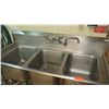 Image 2 : Three-Compartment Sink 63" x 29", 45"H to top of backsplash