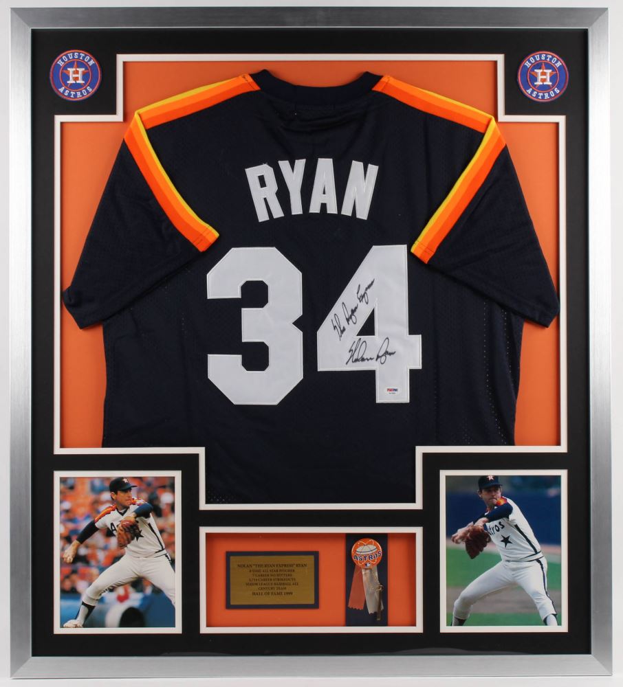 nolan ryan framed jersey