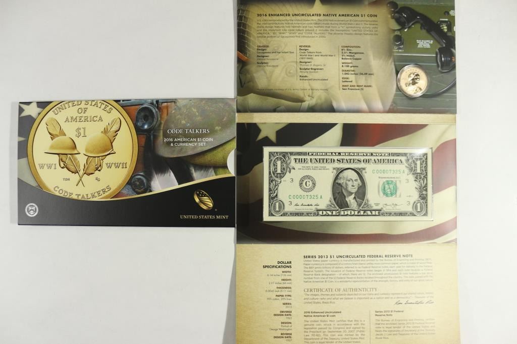 2016 Us Mint Code Talkers American 1 Coin 2016 Us Mint Code Talkers American 1 Coin