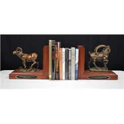 #SLA-12 Mongolia Bookend Bronzes and Hunting Books