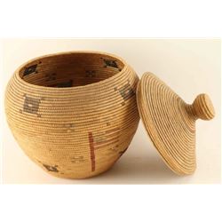 Alaskan Indian Basket with Lid