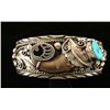 Image 1 : Vintage Bear Claw, Silver & Turquoise Cuff