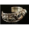 Image 3 : Vintage Bear Claw, Silver & Turquoise Cuff