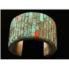 Image 1 : Inlaid Turquoise & Coral Cuff