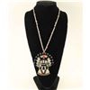 Image 1 : Silver Beaded Necklace with Inlaid Kachina