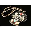 Image 2 : Silver Beaded Necklace with Inlaid Kachina